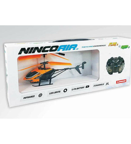 Ninco Air Flog 2 infrared remote control helicopter toy with black and red design, suitable for kids and indoor flying.