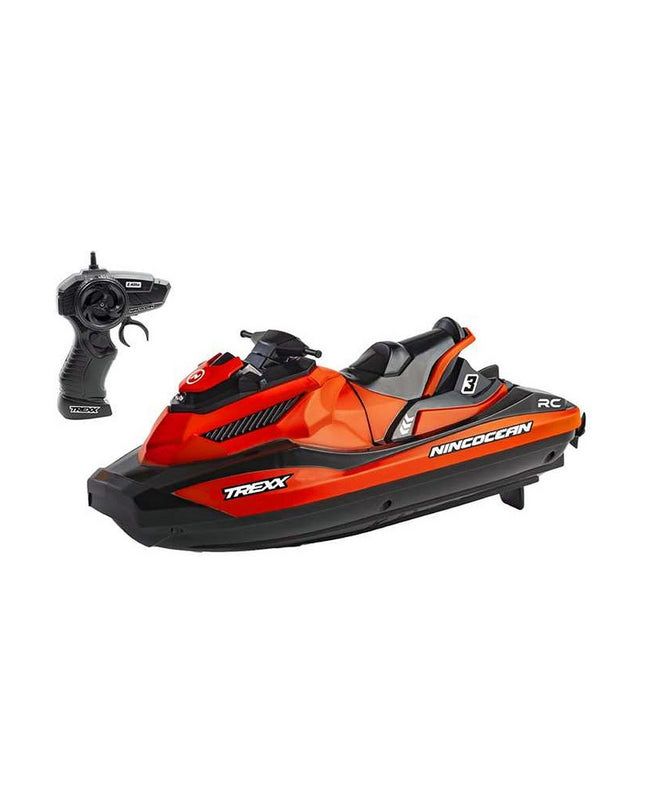 Ninco Radiografisch bestuurbare speelgoedboot Trexx 2 with 3.7V 2.4GHz motors and toy jet ski design.