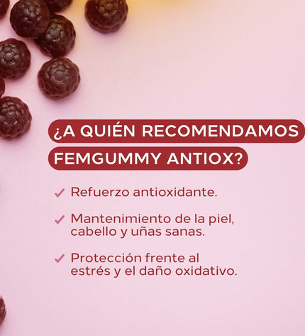Pack of Cumlaude Lab FEMGUMMY ANTIOX vitamin and mineral supplements, 60 gummies for health and personal care.