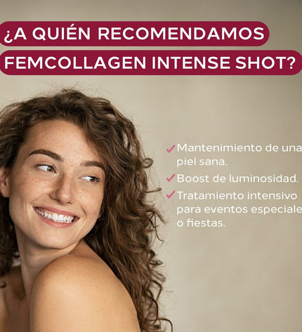 Cumlaude Lab Femcollagen Intense Shot supplement box with 7 bottles, health and personal care vitamin and mineral supplement.