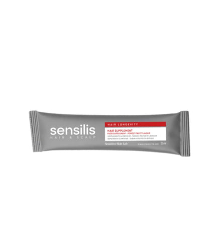 Sensilis Hair supplement bottle for healthy hair, health and personal care, vitamins, minerals, and nutritional support.
