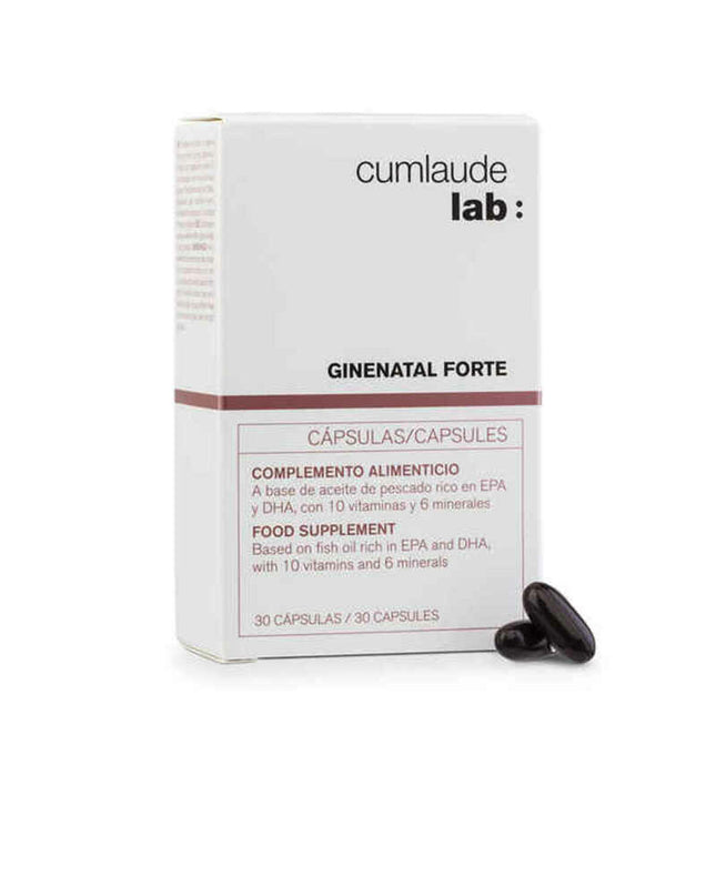 Cumlaude Lab Ginenatal Forte dietary supplement box with 30 capsules, for health and personal care, vitamins and minerals.
