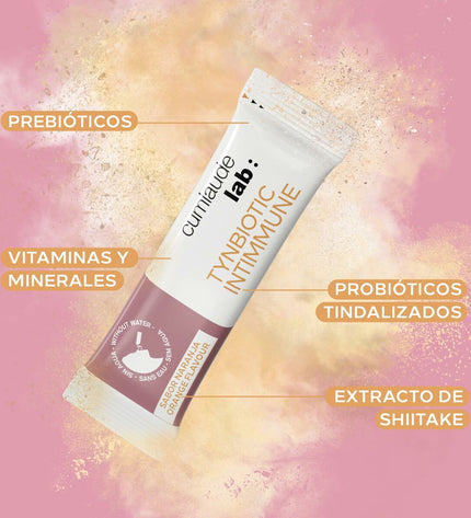 Box of Cumlaude Lab TYNBIOTIC INTIMMUNE dietary supplement with 28 capsules, health and personal care vitamin and mineral product.