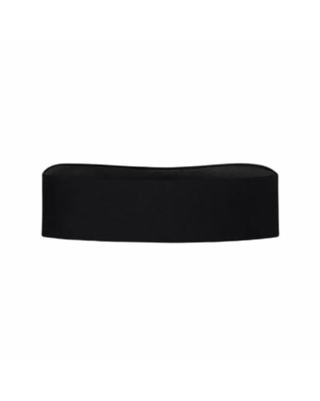 Buff Klep Buff Solid Zwart for tennis and outdoor sports, black fabric headwear with a snug fit and breathable material.