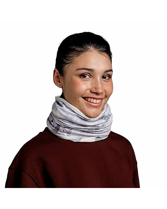 Buff Nekwarmer Trail Buff Snout in Ecru multicolour, lightweight outdoor neck warmer for hiking and camping activities.