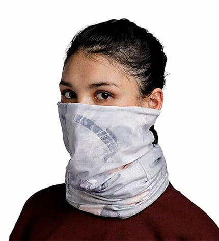 Buff Nekwarmer Trail Buff Snout in ecru multicolour, outdoor sport neck warmer with multicolored pattern, ideal for hiking and camping.