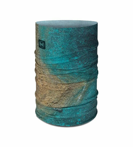 Buff Nekwarmer Buff Sanve multicolour for outdoor sports, showing a versatile, colorful neck warmer suitable for camping and hiking.