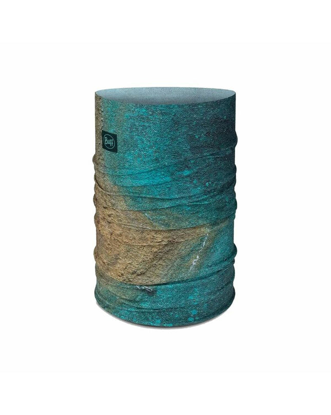Buff Nekwarmer Buff Sanve multicolour for outdoor sports, showing a versatile, colorful neck warmer suitable for camping and hiking.