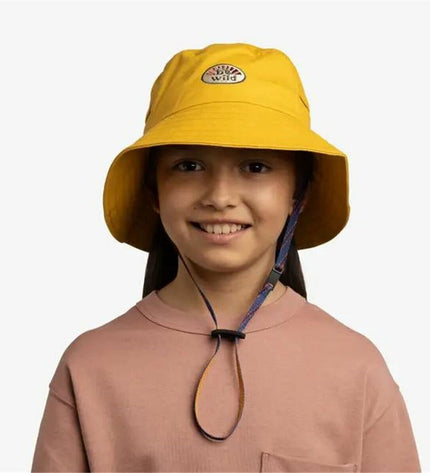 Buff Raz Ocre multicolour buff, versatile outdoor headwear, featuring vibrant colors and lightweight breathable fabric for camping and hiking.