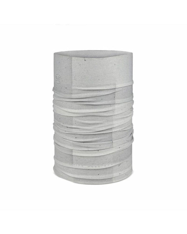 Buff Nekwarmer Buff Original Ecostretch in Tifir Ash Gray, designed for outdoor sports, camping, and hiking activities.