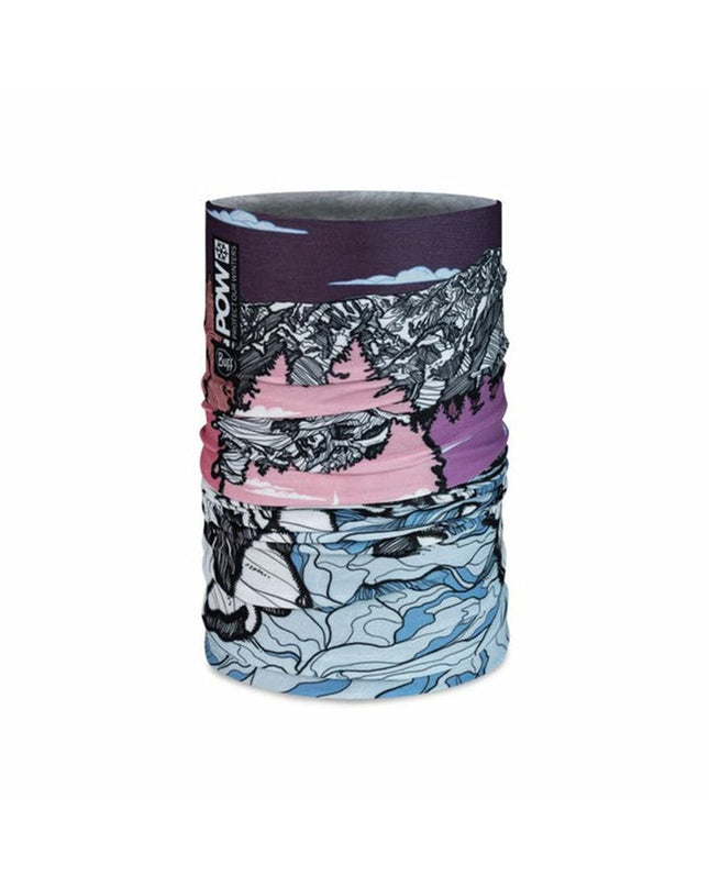 Buff Nekwarmer Buff Pow Ustir Multi Paars, sport and outdoor neck warmer in vibrant purple with logo detail.