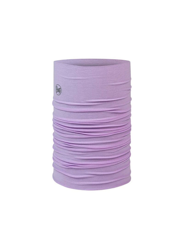 Buff Nekwarmer Buff 117818.657 Lavendel in lavender color, ideal for outdoor sports, camping, and hiking activities.