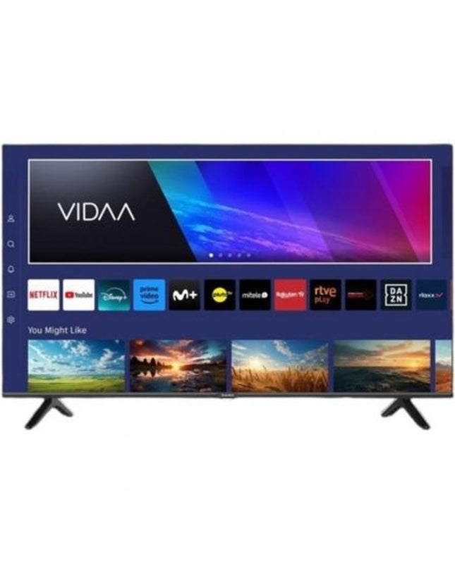 Sunstech 40-inch Full HD LED Smart TV with WiFi, electronic TV for home entertainment, showcasing the screen and sleek design.