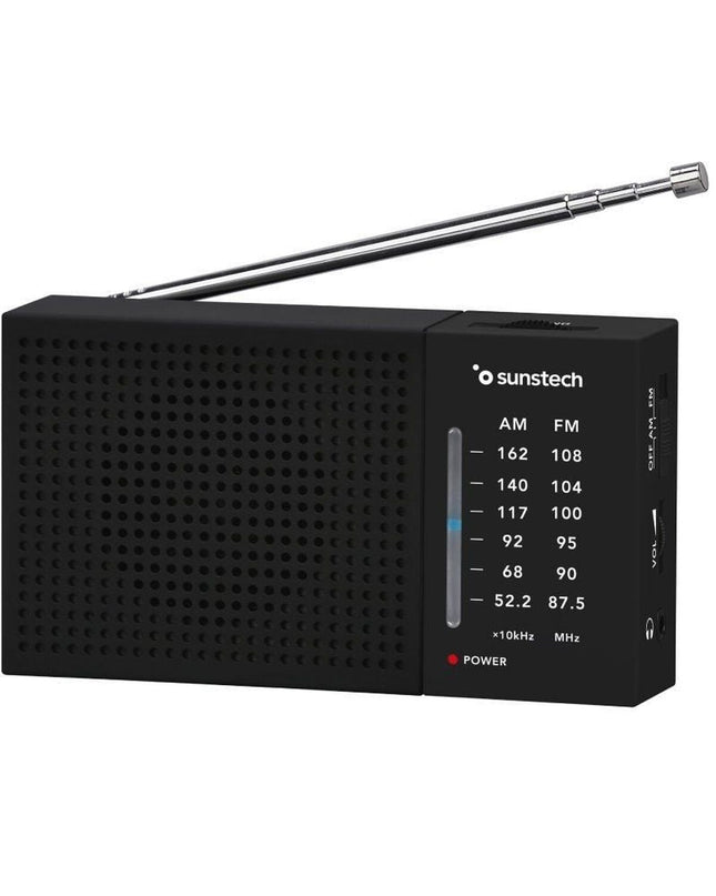 Sunstech RPS412BK transistor radio, electronic toy with colorful buttons and speaker, designed for playful, portable entertainment.