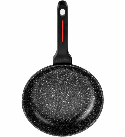 Fagor ALUTHERM 24 black cookware pan for household cooking, featuring a sturdy black exterior and ergonomic handle.