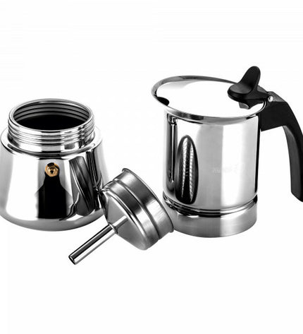Fagor Italiaanse koffiepot in roestvrij staal, suitable for brewing traditional espresso-style coffee in the kitchen.