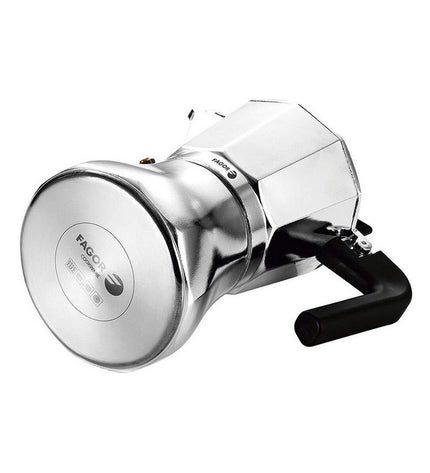 Fagor Italiaanse koffiepot in staal en aluminium, 12 kopjes, suitable for brewing traditional espresso-style coffee.