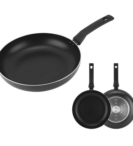 Fagor IRIS black cookware set with pots and pans for home cooking, kitchenware, and versatile kitchen use.