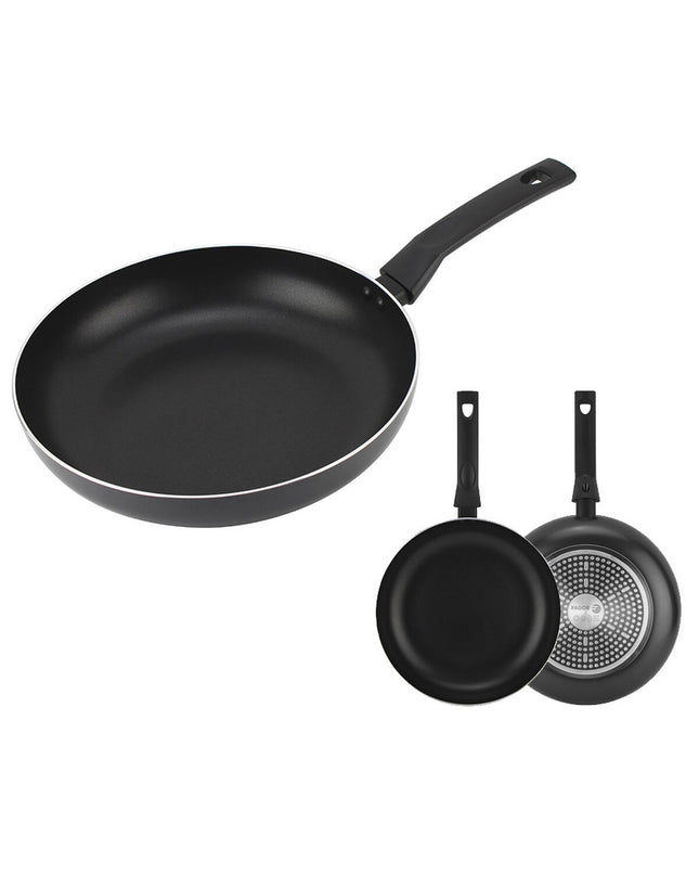 Fagor IRIS black cookware set with pots and pans for home cooking, kitchenware, and versatile kitchen use.