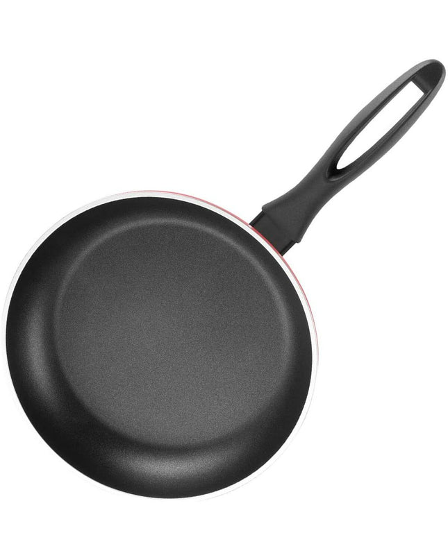Fagor aluminium cookware set with Bakelite handles, suitable for home cooking and kitchen use, shown in a kitchen setting.