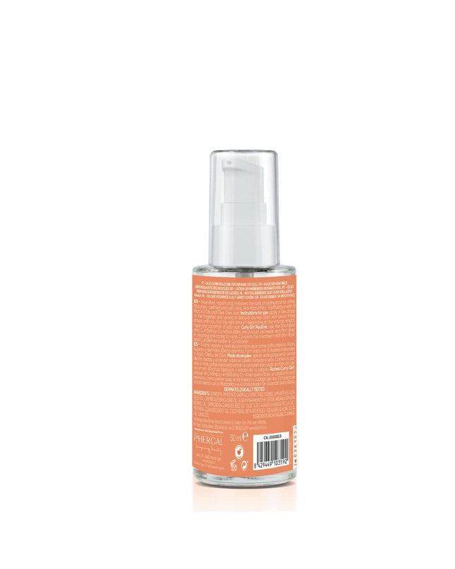 Naturtint Curly voedingssupplement bottle, 50 ml, in a white container with a label, designed for hair health and curly hair care.