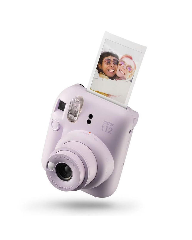 Fujifilm digital camera in purple, compact photography device with lens and control buttons, electronic photography equipment.