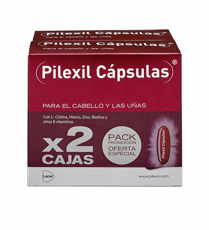 Pilexil voedingssupplement with 100 capsules, a health and personal care product for vitamins and minerals, showing the bottle and capsules.