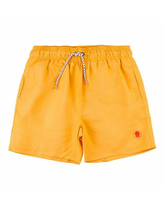 Orange men's swim shorts by Alphaventure for sport and watersport, featuring a comfortable fit and quick-dry fabric.