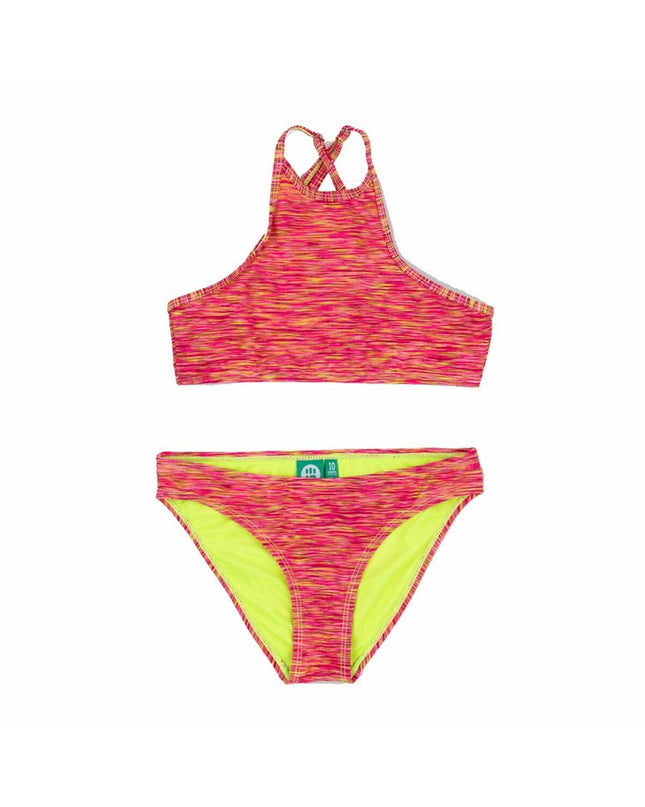 Dark pink girls' bikini shorts by Go & Win for sports and watersport activities, shown on a model.