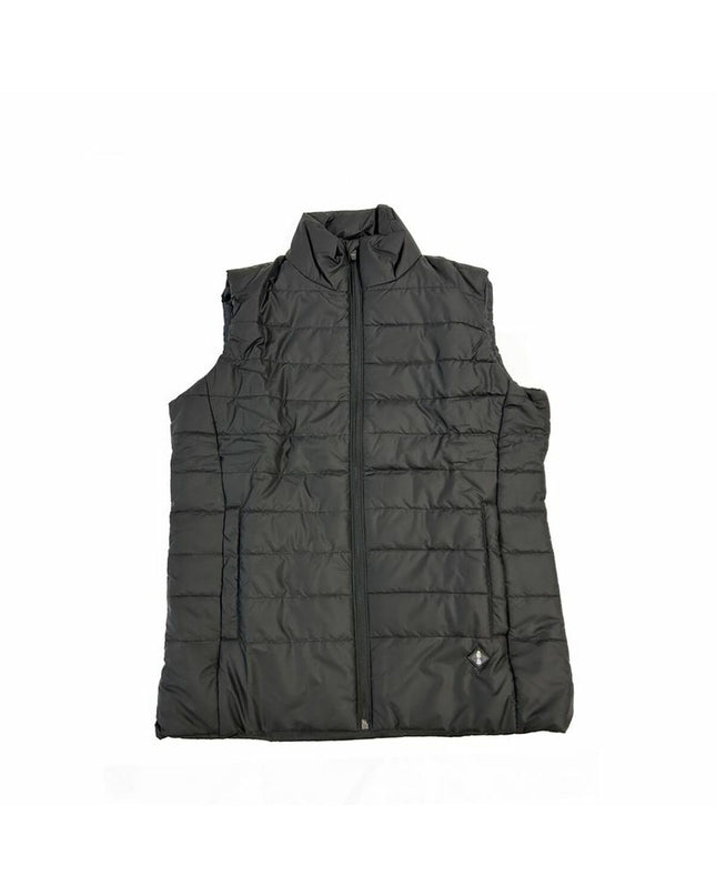 Alphaventure damesvest Leduk in zwart, sport en outdoor vest suitable for camping and hiking, displayed on a hanger.