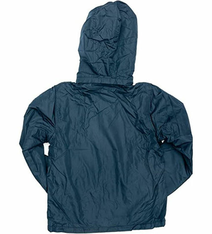 Child wearing Go & Win Pinto marine blue sport jacket, outdoor sportswear for kids, blue lightweight jacket with sporty design.