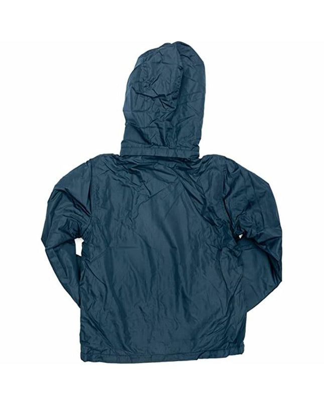 Child wearing Go & Win Pinto marine blue sport jacket, outdoor sportswear for kids, blue lightweight jacket with sporty design.