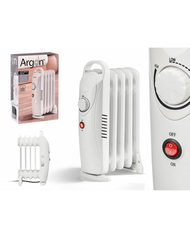 Argon Verwarming Argon Wit 650W, portable heater for home and cooking, white with control panel and vents visible.