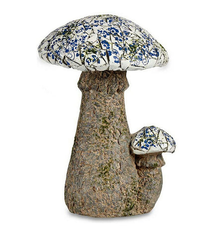 Decoratief tuinfiguur van Ibergarden, mozaïek paddestoel van polyresin, buiten tuin decoratie, 29 x 44 x 32 cm