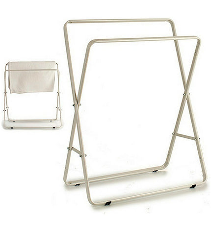 Double towel rack by BigBuy Home, 35x80x66 cm, designed for bathrooms, with two bars for hanging towels.