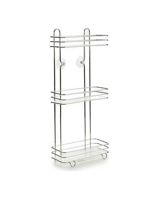 Berilo transparent silver-colored bathroom cabinet with dimensions 26 x 59.5 x 13.5 cm, suitable for bathroom storage.