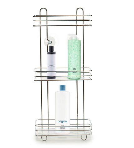 Berilo transparent silver bathroom cabinet with dimensions 26 x 59.5 x 13.5 cm, designed for home and kitchen use.