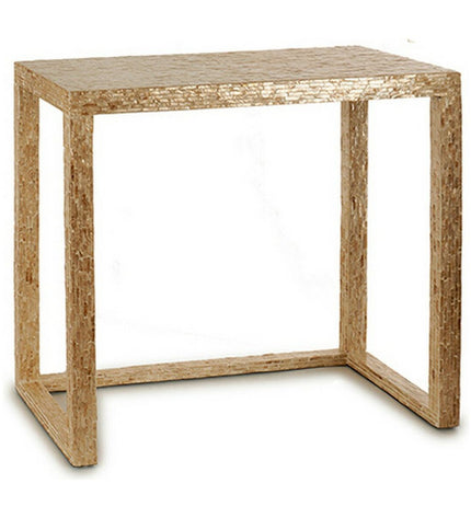 Gift Decor beige and gold rectangular side table, 30.5 x 78 x 90.5 cm, stylish house and kitchen furniture piece.