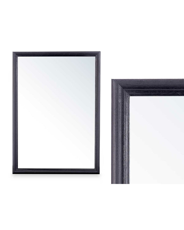 Vintage black rectangular wall mirror by Gift Decor, 50x70 cm with wooden frame for home decor and interior decoration.