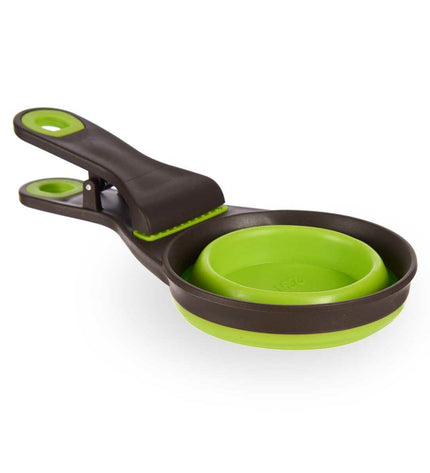 Meetlepel Mascow Groen Grijs 237 ml 3-in-1 cat product, featuring a green and gray design, for feline care and feeding.