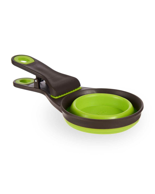 Meetlepel Mascow Groen Grijs 237 ml 3-in-1 cat product, featuring a green and gray design, for feline care and feeding.