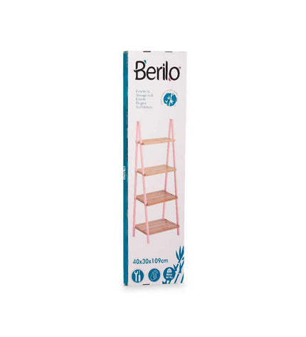 Pink natural bathroom cabinet door by Berilo, measuring 40x109.3x30 cm, designed for house and kitchen bathroom use.