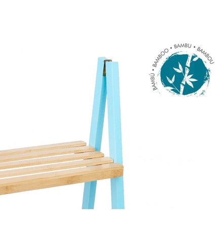 Berilo blauw badkamerschap van natuurlijke materialen, 40,3 x 81,5 x 30 cm, voor badkamer en huisgebruik
