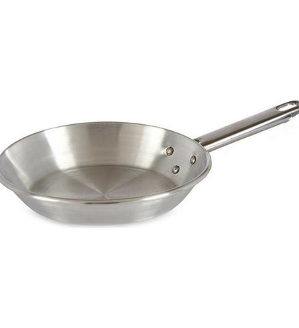 Kinvara silver aluminum cookware pan for kitchen and cooking, featuring a sleek design suitable for various culinary uses.