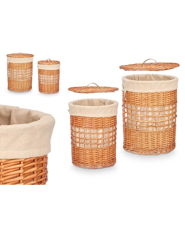Kipit Mandenset Kipit Natuurlijk vlechtwerk with two storage baskets for home organization and kitchen storage.
