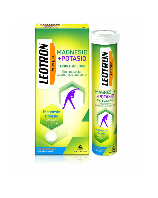 Leotron Magnesium and Potassium dietary supplement box with 36 tablets, health and personal care product in packaging