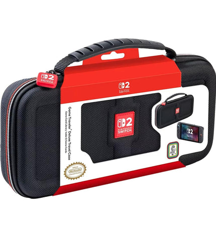 Black Nintendo Switch 2 carrying case with Nintendo branding, designed for easy transport and protection of the Nintendo NS241 console.