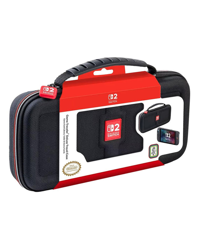 Black Nintendo Switch 2 carrying case with Nintendo branding, designed for easy transport and protection of the Nintendo NS241 console.