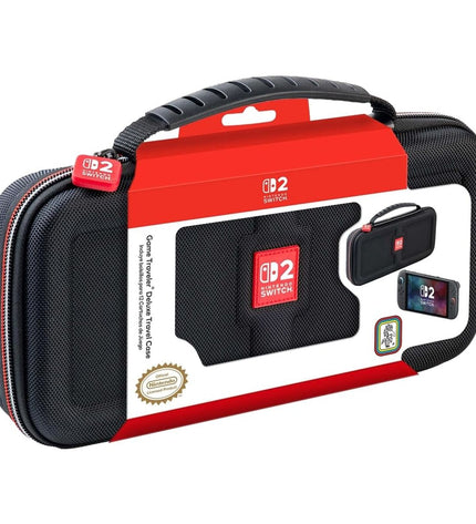 Black Nintendo Switch 2 carrying case with Nintendo branding, designed for easy protection and transport of the Nintendo NS241 console.