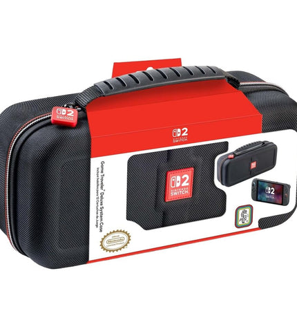 Black Ardistel Nintendo Switch 2 XL carrying case for electronic plug-and-play gaming console, designed for portability.